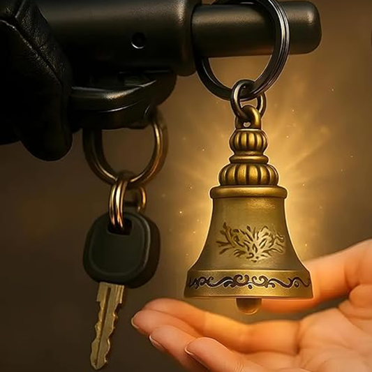 Guardian Bell Keychain with Evil Eye & Silver Hook