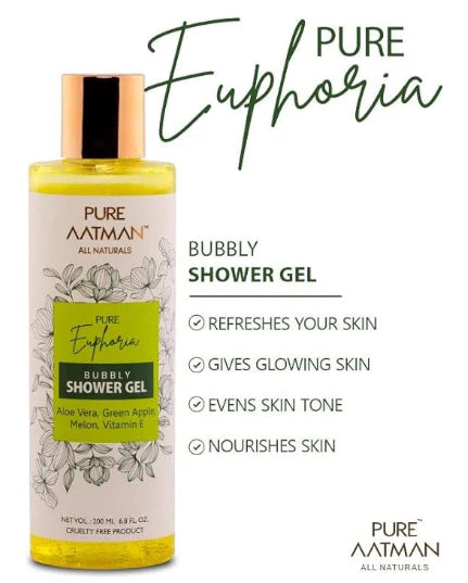 PURE AATMAN Pure Euphoria Bubbly Shower Gel Clean, Healthy & Moisturized Skin I Paraben & Sulphate FREE