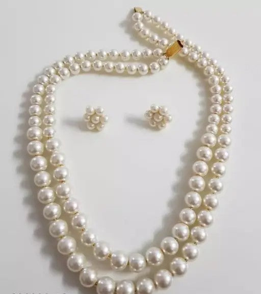 Pearl Necklace With Earring