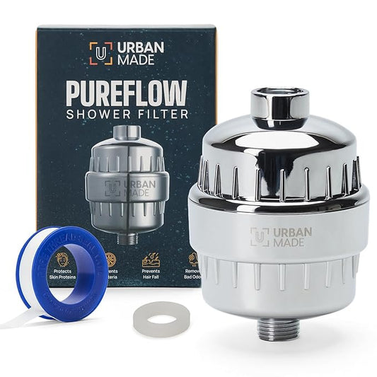 Hard water softener for Home water softener for bathroom Shower Device Improves Hair & Skin Condition 15 Stage hard water filter for Shower tap water filter & Chlorine Removal Device